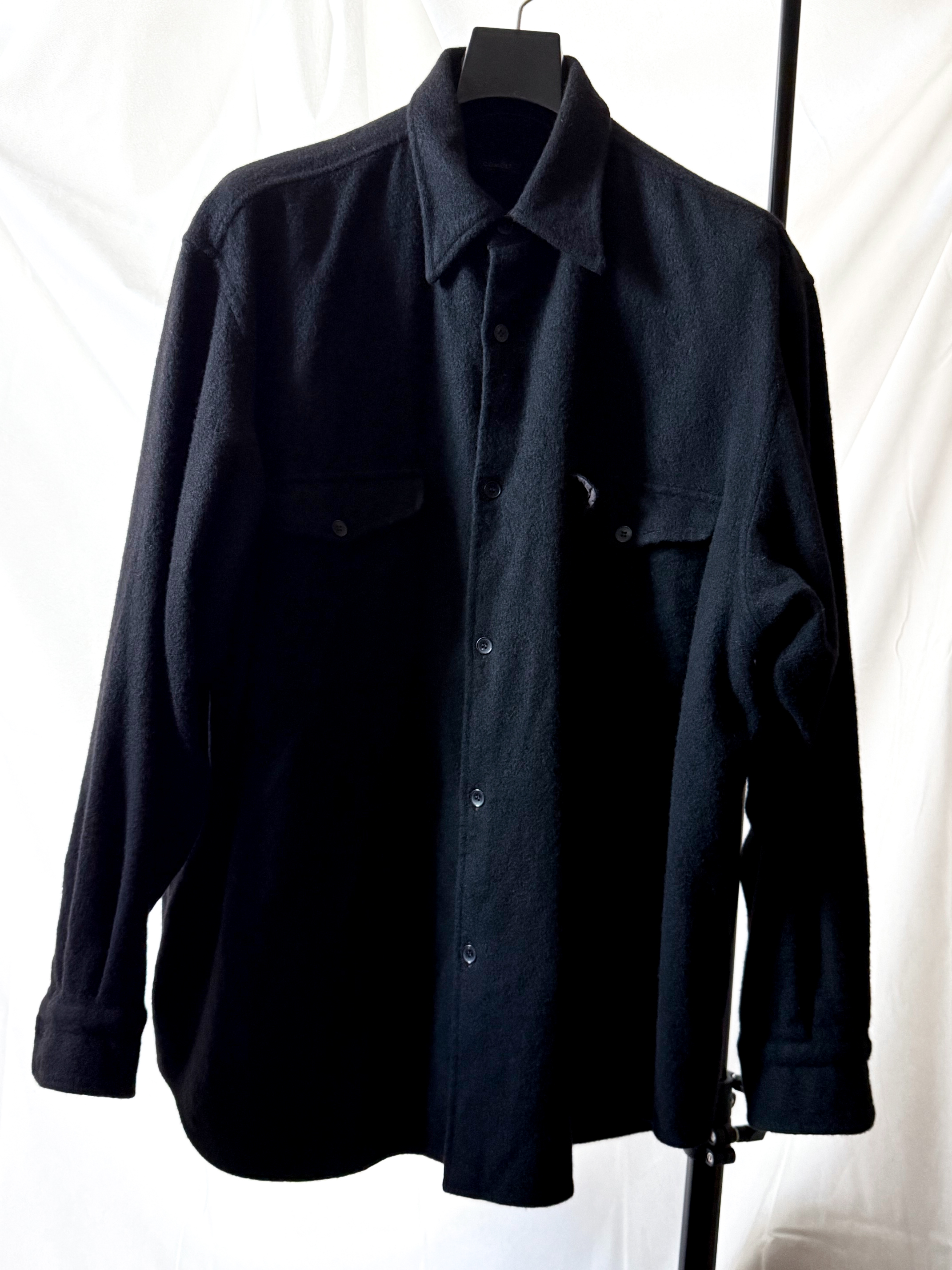 ウールカシミアCPOシャツ (BLACK)